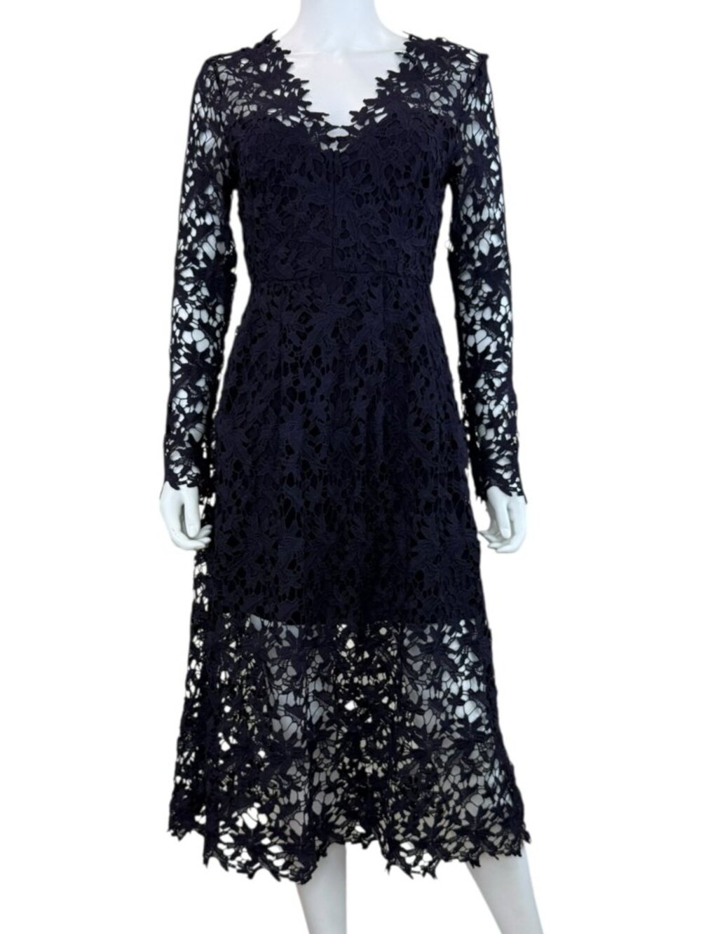 Astr Purple Crochet Floral Lace Cocktail Dress Size S G0840